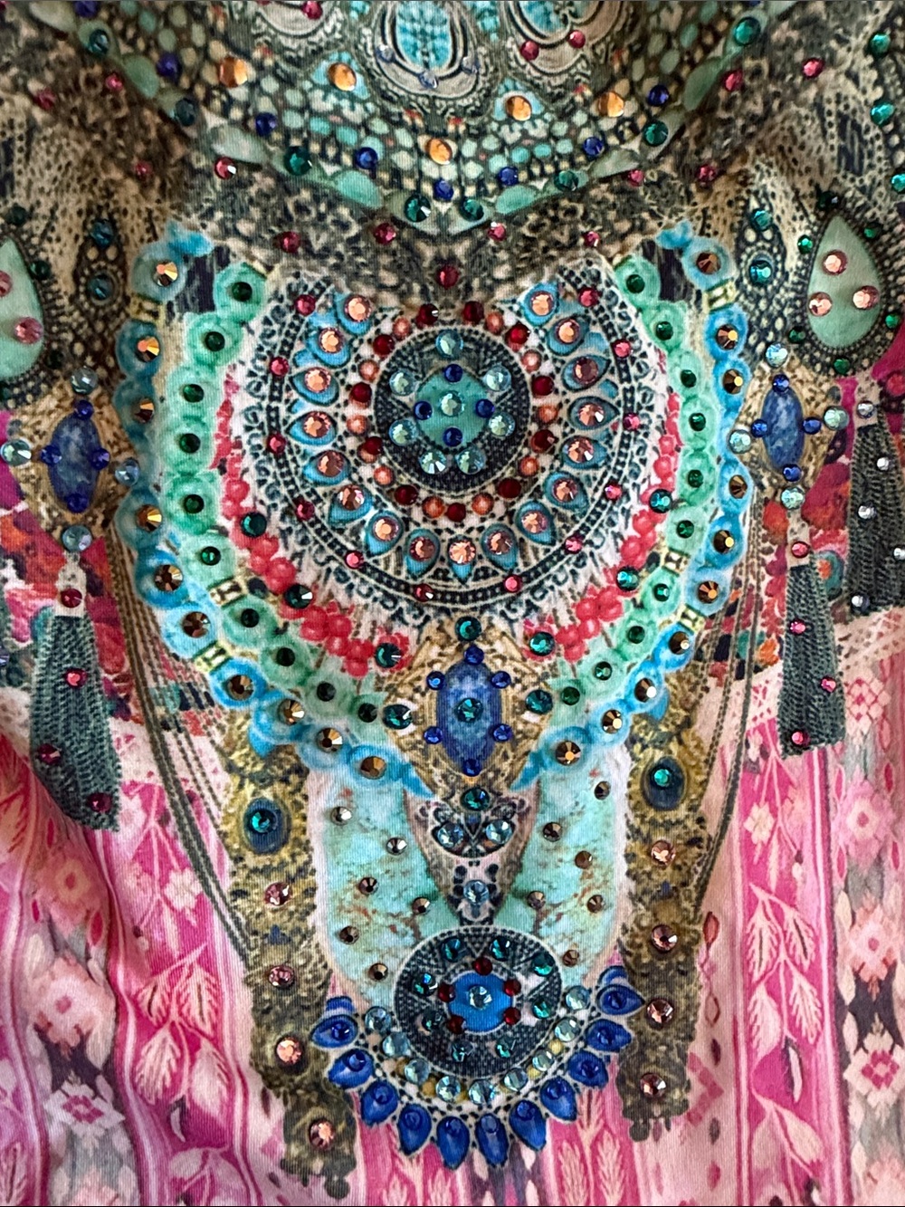 Camilla Pink and Turquoise One-Piece Swimsuit - Picture 2 of 4
